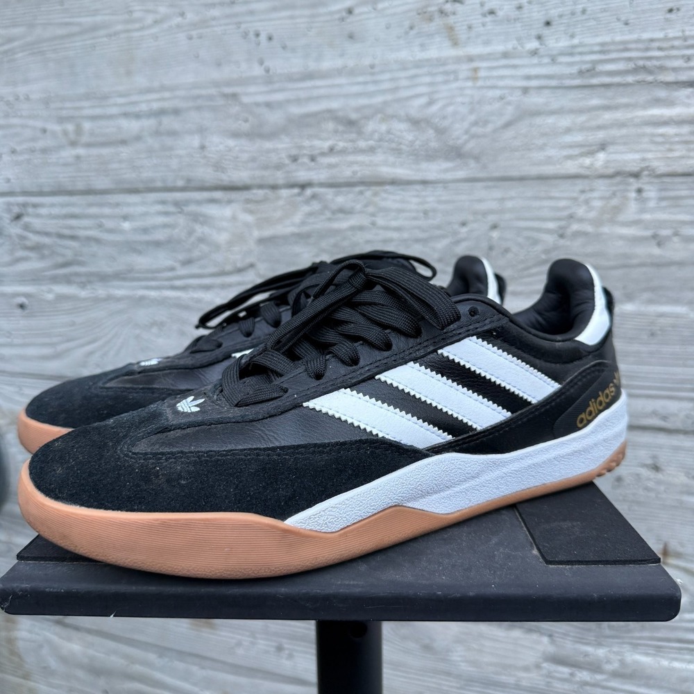 Adidas Copa Nationale Skate Shoes Black White Gum Sole Mens 6 Suede Leather